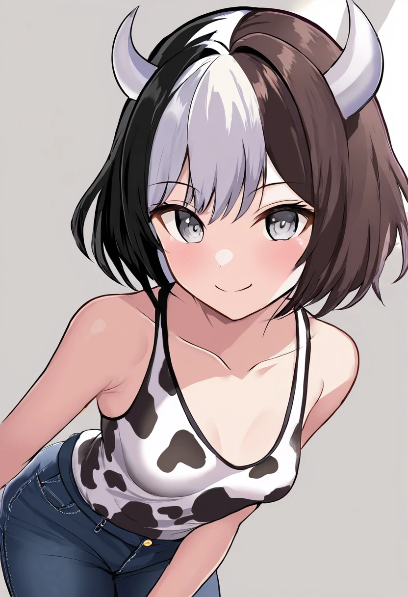 masterpiece, best quality, kujou sara, looking at viewer, very large breasts, upper body, portrait, looking at viewer, seductive smile,put your hands behind your head, armpits, armpits visible, sweaty armpits, short hair, black hair, wearing black croptop