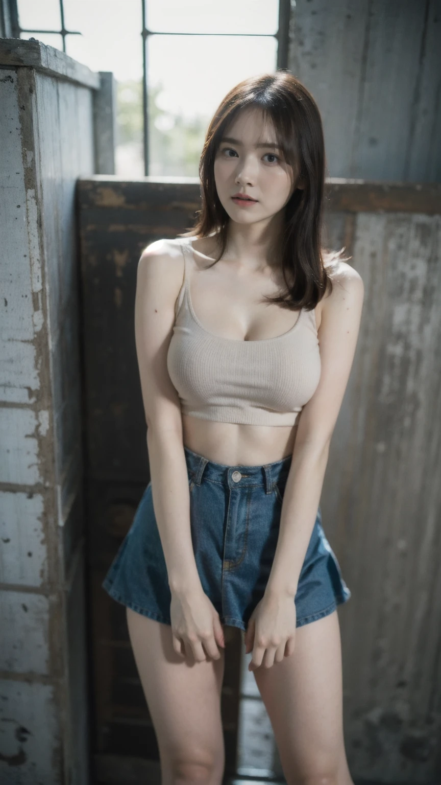 ((((ultra photography style:1.0)))),best quality,best photography,masterpiece,ray tracing, global illumination,bound, 1girl, solo, looking at viewer, cowboy shot, standing,
 