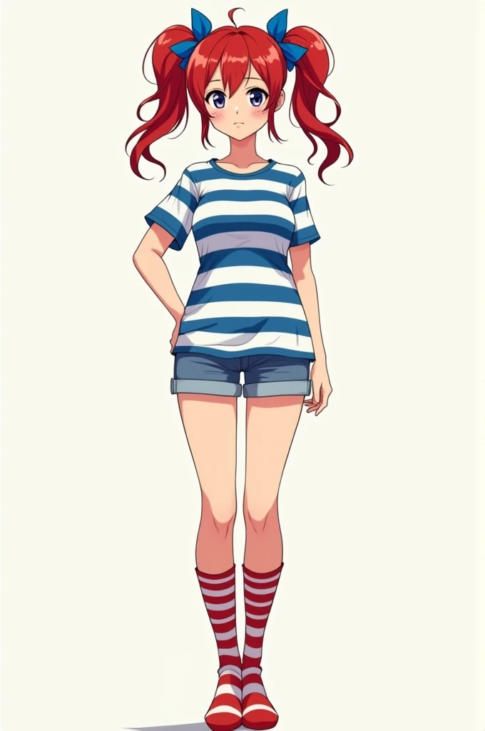 redhead girl wearing a cap, wearing jeans, showing her bare feet on camera while smiling mischievously