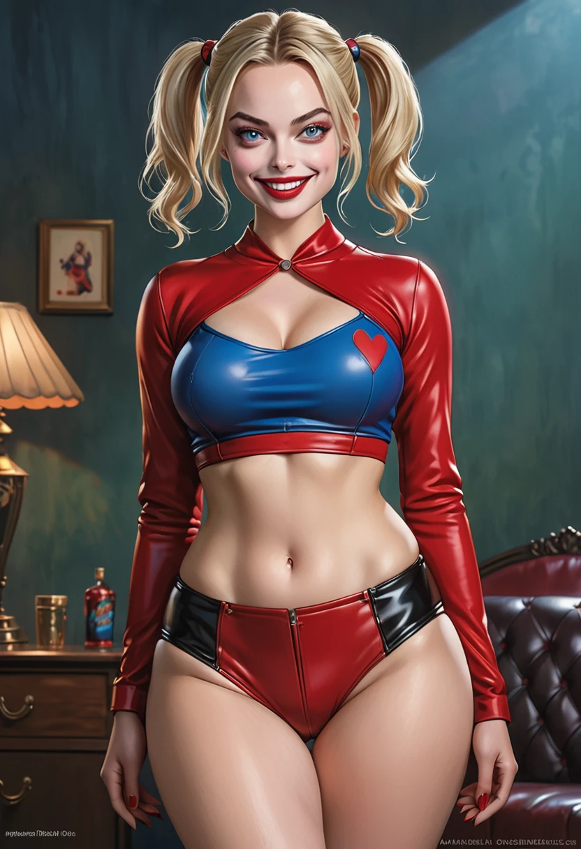 Nudsi, Harley Quinn, 4K, detailed drawing,🔞👙