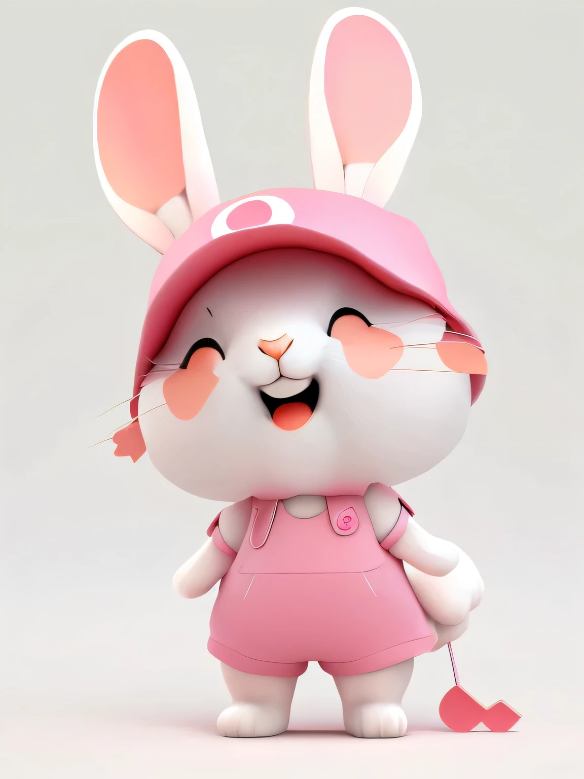 There is a cartoon rabbit with a pink hat and a pink rabbit, Lovely cartoon  Role , Lovely anthropomorphic bunny, Lovely 3 d render, Lovely! C4D, Lovely  Role , rabbit_ Role , Lovely Digital Painting, Lovely digital art, animation  Role , Super realistic sweet bunny girl,  trending on cgstation , Lovely detailed digital art, high quality  Role  design，4K，8k， Ultra HD