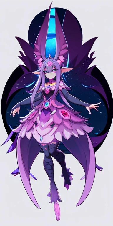 Full body, beautiful eyes ,(monster)  , Ballgown, 1 girl  , full body , cute girl , anime style , cute eyes  , (standing up)   , (beautiful eyes)  , Looking at viewer, mutated, Fang, Tears,  monster  , mutation , monstrous mutation , elf ears , berserk 