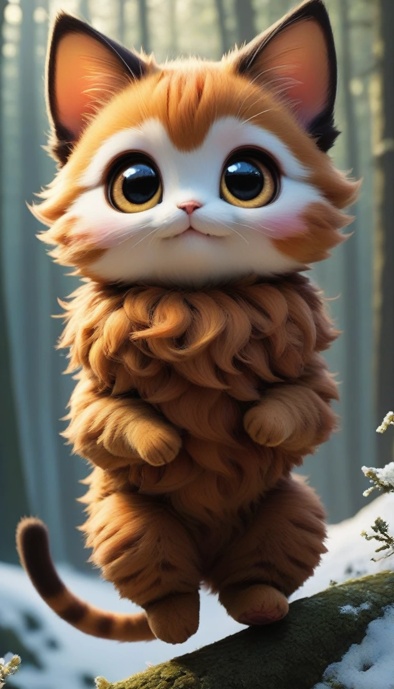 score_9, score_8_up, score_7_up, score_6_up, score_5_up, score_4_up,UHD, 
adorable cat-like creature big eyes in forest autumn time