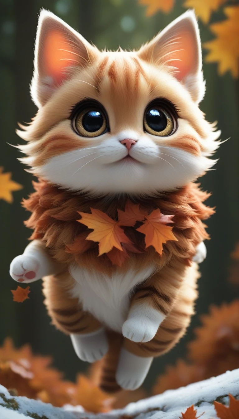 score_9, score_8_up, score_7_up, score_6_up, score_5_up, score_4_up,UHD, 
adorable cat-like creature big eyes in forest autumn time