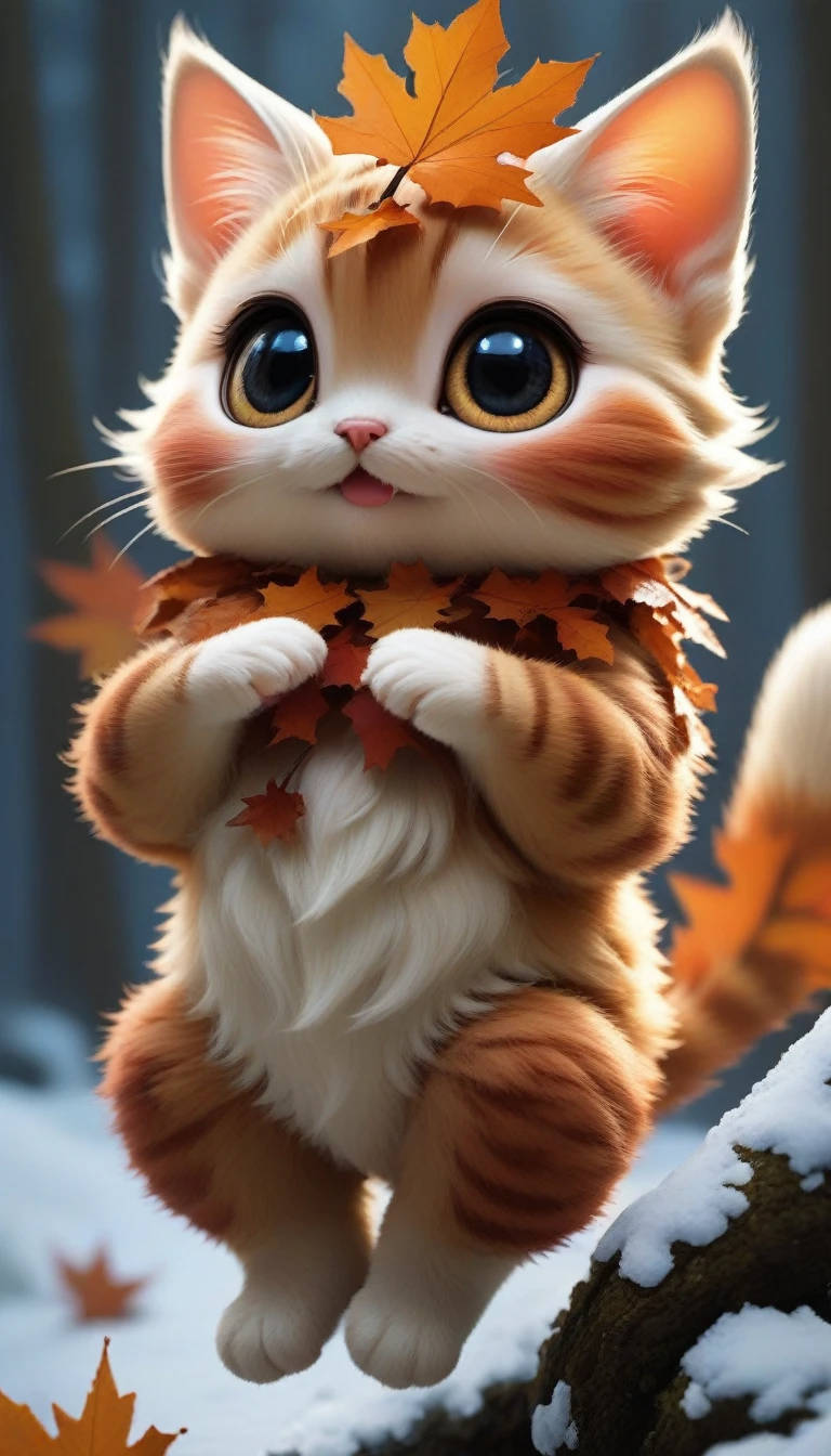 score_9, score_8_up, score_7_up, score_6_up, score_5_up, score_4_up,UHD, 
adorable cat-like creature big eyes in forest autumn time