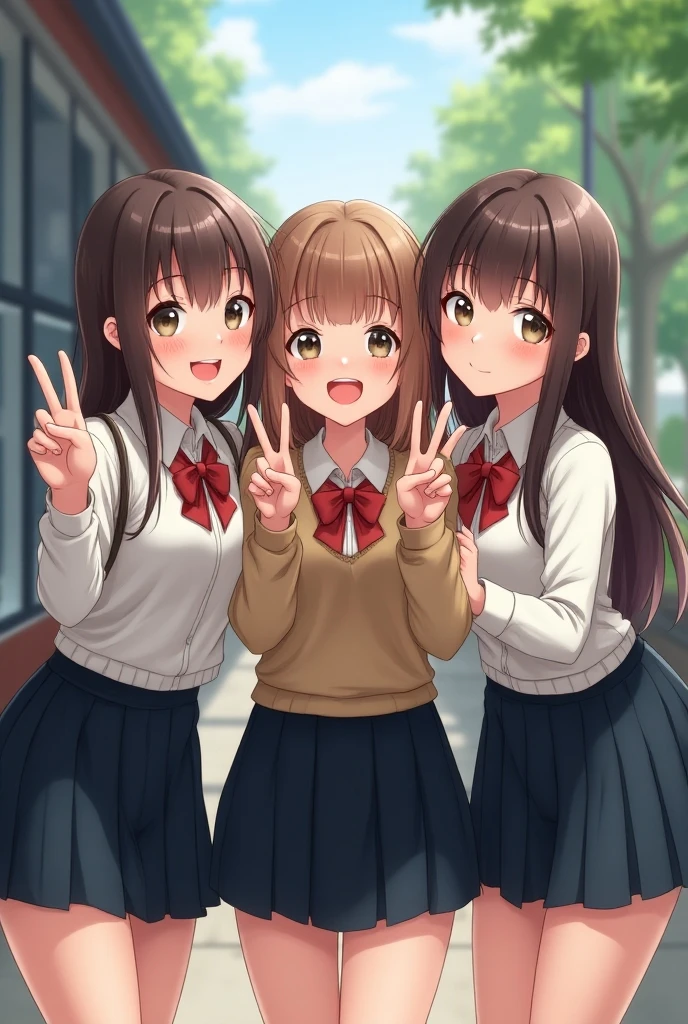 three girls, masterpiece, Best Quality, super detail , photograph ...