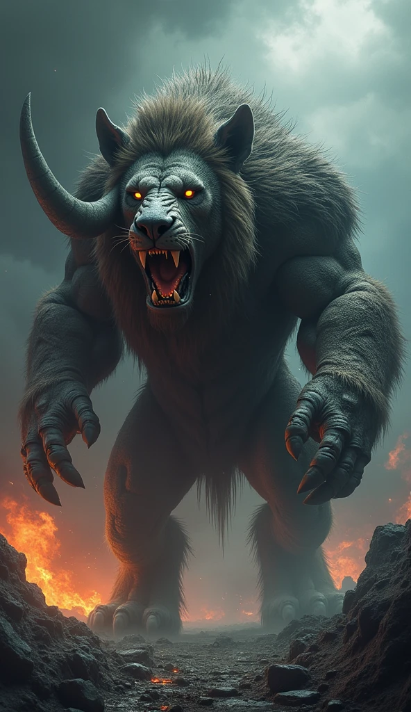 made of ais-rcn, Slow Shutter Speed, Friendly "Rancor", Canon EF, studio lighting, <lora:Arcane:1>