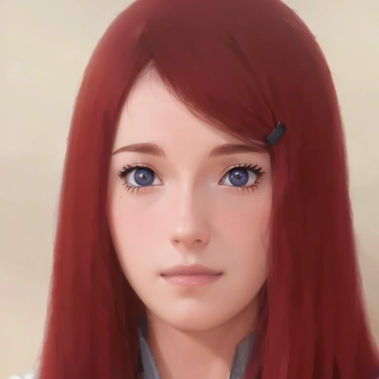     a 19-year-old girl    (perfecta,linda),  model     ,of Asian origin(beautiful,elegant,linda) and northern Europe(perfecta,linda), Red hair, eyes slightly violet ,         Japanese clothing, square hair clip,  Round pupils ,rostro(beautiful), form(perfecta), oval face, outlined in  (eyes,students),       High level of detail        ,         Just looking at the viewer     ,      charming smile     , (realistic:1.4),(:1.0),         masterpiece        , 8k pixels, The best quality, Red hair         High level of detail         8k pixels.