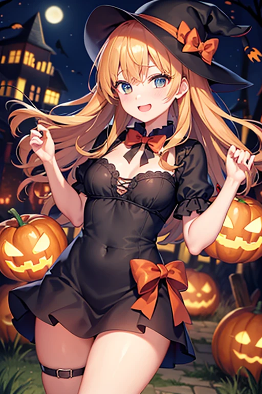 Senran kagura Katsuragi big tit busty ((mejor calidad, 8K, obra maestra: 1.3)), cuerpo completo, Halloween costume