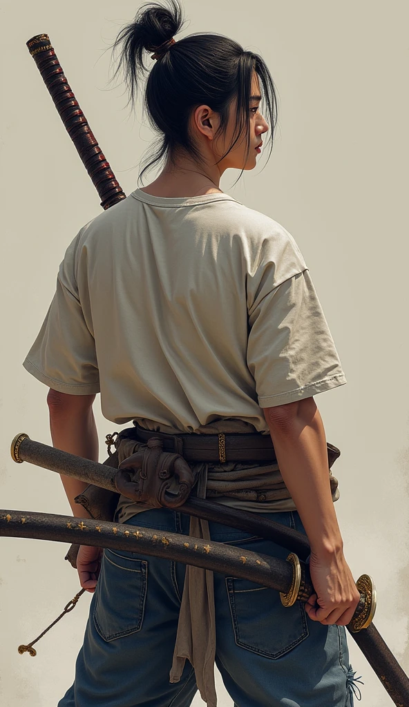 (nothing changes except the skirt), girl is wearing a sexy medieval black skirt cut on the sides.