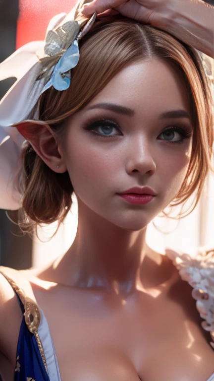 a close up of a woman with a very big breast posing, hyper realistic anime, oppai, seductive anime girl, cleavage, japanese goddess, elf girl, very beautiful elven top model, 3 d anime realistic, ig model | artgerm, photorealistic anime, sexy girl, bust view, anime girl in real life, japanese fantasy, realistic sensual gravure idol,a close up of a woman with a very big breast posing, a photorealistic painting by Yang Jin, Artstation, fantasy art, hyper realistic anime, oppai, seductive anime girl, cleavage, japanese goddess, elf girl, very beautiful elven top model, ig model | artgerm, 3 d anime realistic, photorealistic anime, sexy girl, bust view