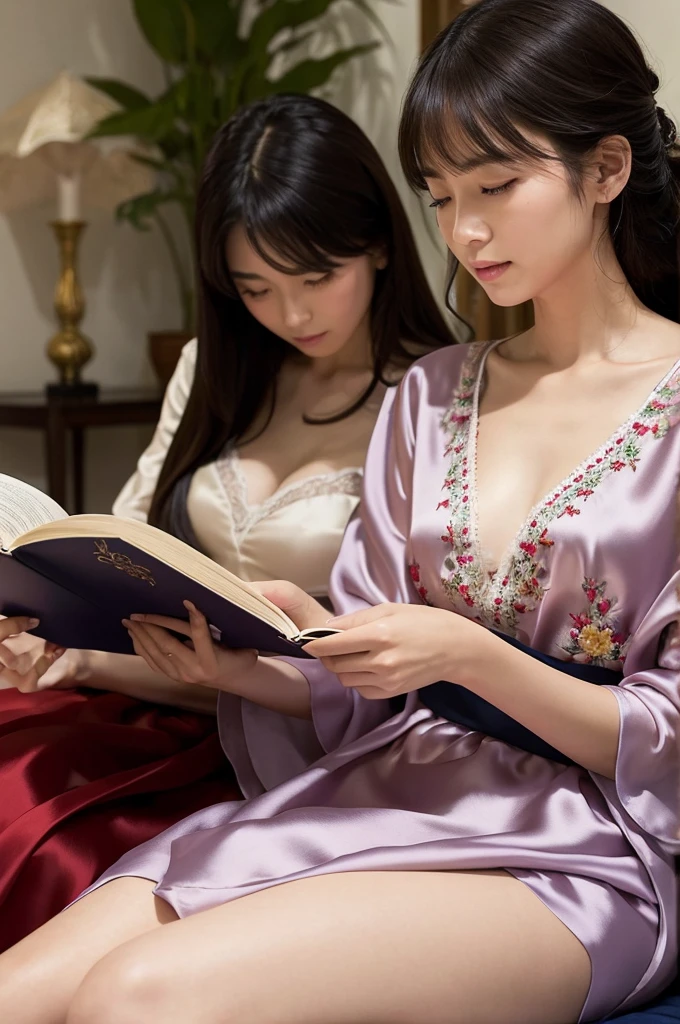 Whispers of Nature, Alphonse Mucha, Gustav Klimt, elegant figures, organic motifs by Antoni Gaud, Ren Lalique,
1girl,solo,bookworm, surrounded by stacks of books, reading corner, lost in a captivating novel,
thighs,(sfw:0.89),
(Warm glow, soft focus, gentle curves, subtly provocative, intimate atmosphere:0.9)
<lora:2023-05-12_232640:0.5:FACE0.5>  <lora:lowra_v10:0.3>