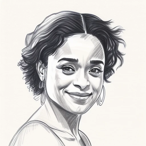 pencil sketch, a woman, Lauren Ridloff