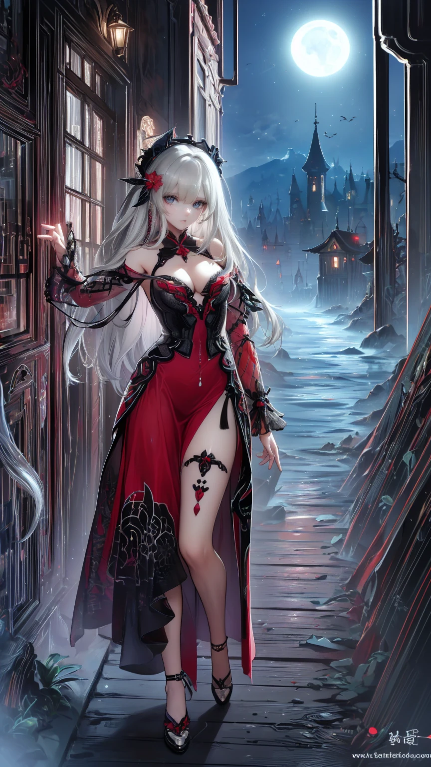  Modin Disney , Arafed,  action shot, Dark  Fantasy Art ,  Fantasy Art , Gothic art,  Picture of a Female Vampire , Exquisite美しさ,  Full Body Shot  , dark glamour shot, pale white skin , Blonde, Long Hair,  Wavy Hair, ( Sparkling Grey : 1.3) eye, she (red: 1.3) red thigh suit, ArmoredDress, she手に剣を持っている, ( Ready for Battle : 1.4) ,  Roses are printed on the suit (black: 1.4) black roses,  High Heels , dark castle, dark, black and color,  Dark Art Painting Style , flower dress, (( 1 Girl, Alone, Alone, Ninim , Gray Hair, redいeye,  hair ornament, Small breasts, Long Hair,  fitness )), ((Alone, (1 Female, Pink lipstick),  very detailed ,  Ambient Soft Lighting , 4K, Perfect Eyes,  perfect face, Perfect lighting , a  1 Girl)), ((blackいドレス,  Long Dress , redい大鎌を振るう, Abandoned castle, Haunted Castle, fog, mist, Knight , Smell of the Moon , Dead Tree)),((masterpiece:1.2)), ((Best Qualityで最高の)),  very detailed なイラストスタイル,  detailed skin texture ,  The texture of the fabric is delicate ,  Extremely Detailed Description , (T Masterpiece), Super beautiful illustrations,  The face is very well drawn , RAW Photos, professional, Fine painting,  complicated details ,  super detail ,  intricate decorative details  ,  perfect anatomy, real, (ファッションモデルに扮した超美しくてクールな青いeyeの銀色のキツネの***), Beautiful normal breasts , (Beautiful and shiny silver hair), (美しい澄んだ青いeye), (Exquisite, Beautiful and clear eyes:1.6), ((Rich in details、Exquisite autumn and winter fashion brand clothing)), smile, ((Model is walking)), ((Staring at me)), ((During the day)), ( A collection that details and beautifully summarizes special places in Paris ), (8KBest Quality壁紙), ( Very meticulous 、Beautiful background) 、 appears in the center of the lunar wilderness ,  as a miner on the Moon ,  emits fantastic light in a desolate environment . This enchanting person ,  wears a shining silver and gold costume ,  radiates wisdom and power from the other world .  , 一筆一筆が非Realisticな美しさと神秘を伝える.  Every characteristic exudes luxury in the midst of fantasy , 普通を超越する真の視覚的masterpieceを体験する.、 Huge Tree with Blue Glowing Branches and Roots,  very detailed , Complex and Brilliant , Fantasy Landscape ,  Aether Atmosphere , (Best Quality,8k, Kampala,masterpiece:1.2), ultra detail ,(Realistic,photoRealistic,photo-Realistic:1.37), digital art ,  Cinematic Lighting ,  Dramatic Lighting ,  bright color,  Glowing Elements , Mysterious, Amazing, Magical realism,  concept art,、A whimsical and graceful fairy ,  Fascinating heavenly eyes that shine with unbelievable wisdom :  sparkling wings adorned with beautiful jewels ,  this scene embodies the fusion of elegance, charm, and luxury that embodies the viewer Exquisitely detailed Captured in acrylic painting ,  Golden hair flowing down from a dress studded with crystals . この画像は精巧なディテールと bright color彩で描かれたデジタル絵画である。.  The existence of fairies is fascinating and timeless ,  This scene embodies a fusion of elegance, charm, and luxury that makes the viewer feel .
