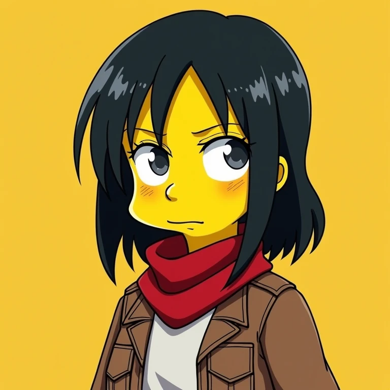 Mikasa The Simpsons style, For an avatar  