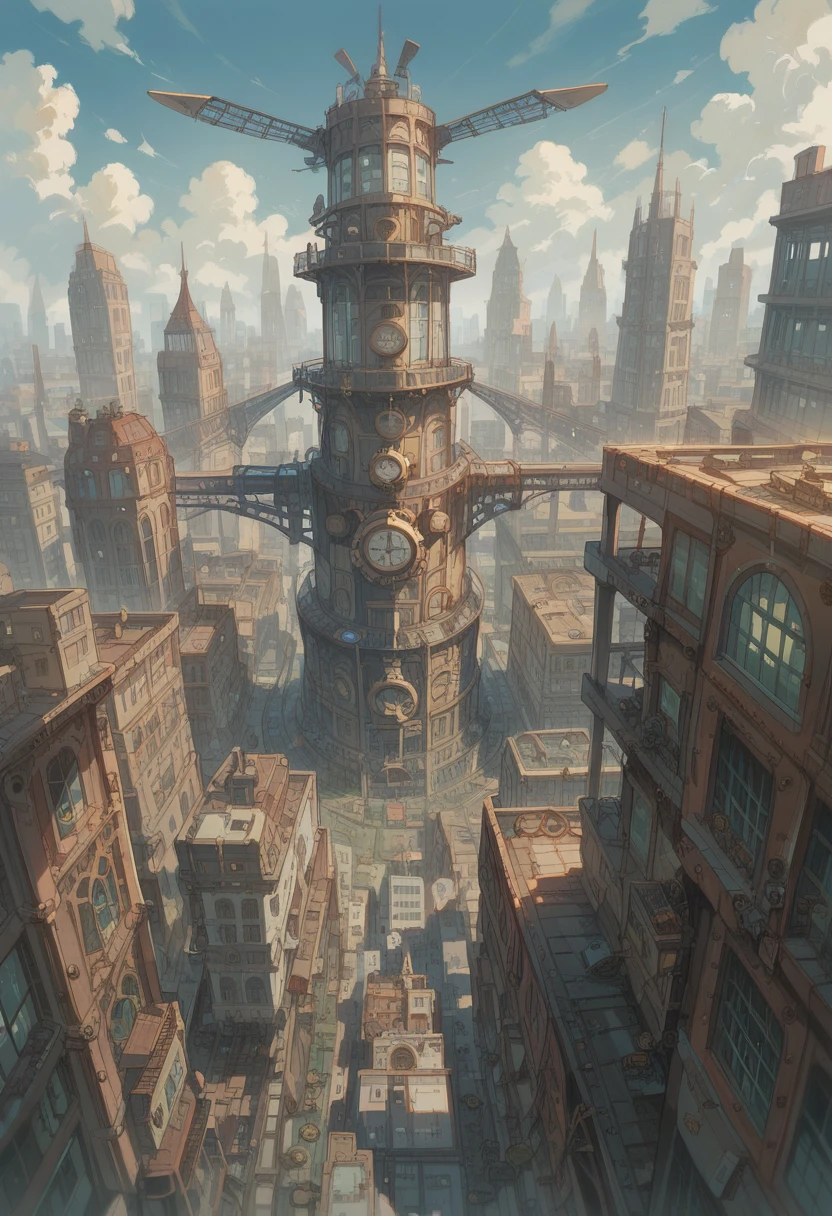 score_9, score_8_up, score_7_up, score_6_up, masterpiece, high quality, steampunk, city, perspective view