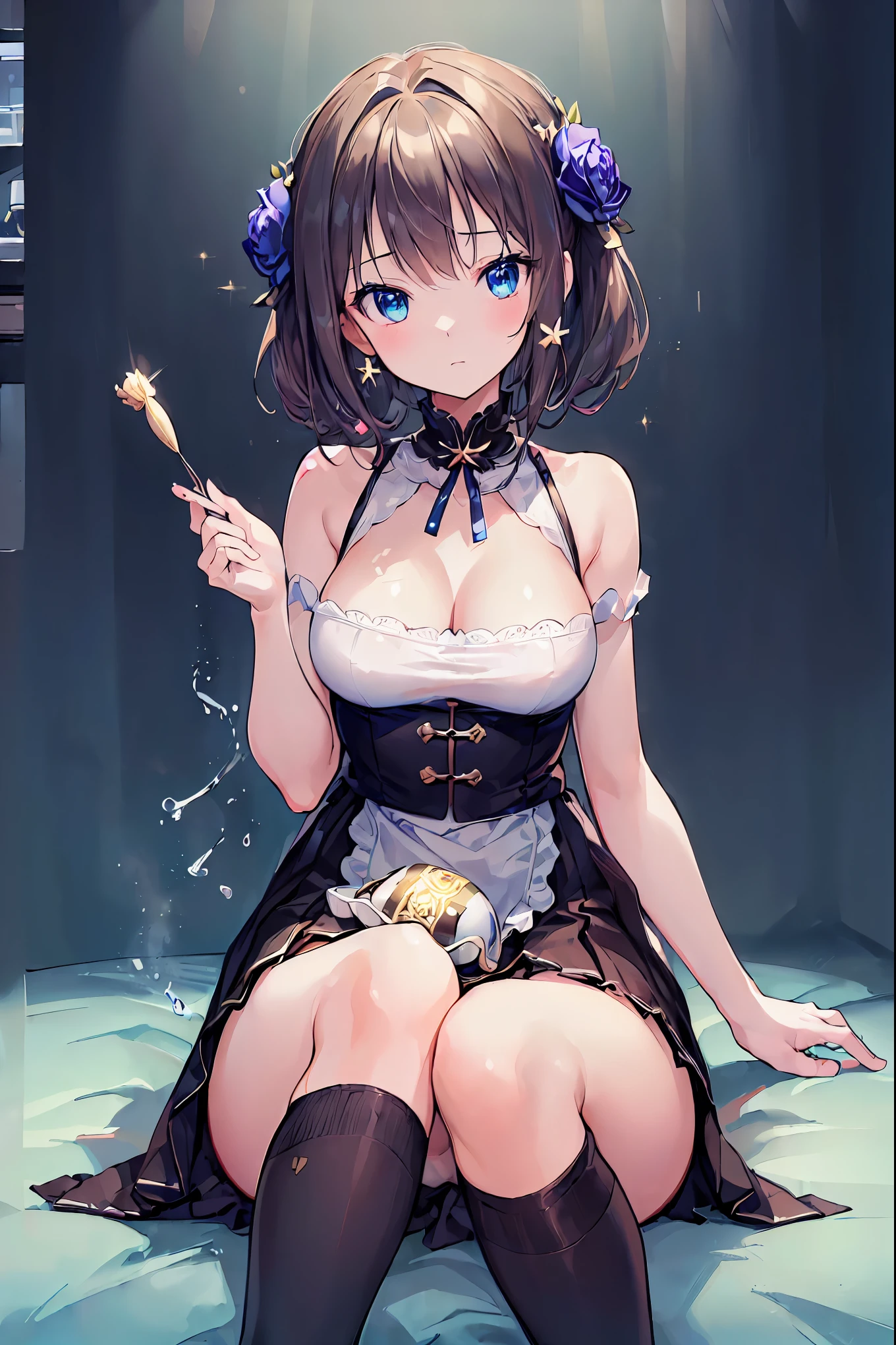 (Alone:1.5),(masterpiece:1.5),(Best Quality:1.5),( Bust:1.3),wonderful,  Beautiful Details ,Extremely Detailed Wallpaper ,  Highly Detailed CG Unity 8K Wallpaper,Very delicate and beautiful eyes, 1 Girl, green eyes, s, Seductive gray-blue eyes shine like stars