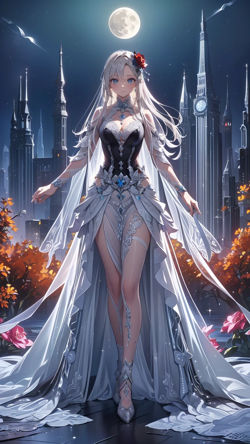  Modin Disney , Arafed,  action shot, Dark  Fantasy Art ,  Fantasy Art , Gothic art,  Picture of a Female Vampire , Exquisite美しさ,  Full Body Shot  , dark glamour shot, pale white skin , Blonde, Long Hair,  Wavy Hair, ( Sparkling Grey : 1.3) eye, she (red: 1.3) red thigh suit, ArmoredDress, she手に剣を持っている, ( Ready for Battle : 1.4) ,  Roses are printed on the suit (black: 1.4) black roses,  High Heels , dark castle, dark, black and color,  Dark Art Painting Style , flower dress, (( 1 Girl, Alone, Alone, Ninim , Gray Hair, redいeye,  hair ornament, Small breasts, Long Hair,  fitness )), ((Alone, (1 Female, Pink lipstick),  very detailed ,  Ambient Soft Lighting , 4K, Perfect Eyes,  perfect face, Perfect lighting , a  1 Girl)), ((blackいドレス,  Long Dress , redい大鎌を振るう, Abandoned castle, Haunted Castle, fog, mist, Knight , Smell of the Moon , Dead Tree)),((masterpiece:1.2)), ((Best Qualityで最高の)),  very detailed なイラストスタイル,  detailed skin texture ,  The texture of the fabric is delicate ,  Extremely Detailed Description , (T Masterpiece), Super beautiful illustrations,  The face is very well drawn , RAW Photos, professional, Fine painting,  complicated details ,  super detail ,  intricate decorative details  ,  perfect anatomy, real, (ファッションモデルに扮した超美しくてクールな青いeyeの銀色のキツネの女の子), Beautiful normal breasts , (Beautiful and shiny silver hair), (美しい澄んだ青いeye), (Exquisite, Beautiful and clear eyes:1.6), ((Rich in details、Exquisite autumn and winter fashion brand clothing)), smile, ((Model is walking)), ((Staring at me)), ((During the day)), ( A collection that details and beautifully summarizes special places in Paris ), (8KBest Quality壁紙), ( Very meticulous 、Beautiful background) 、 appears in the center of the lunar wilderness ,  as a miner on the Moon ,  emits fantastic light in a desolate environment . This enchanting person ,  wears a shining silver and gold costume ,  radiates wisdom and power from the other world .  , 一筆一筆が非Realisticな美しさと神秘を伝える.  Every characteristic exudes luxury in the midst of fantasy , 普通を超越する真の視覚的masterpieceを体験する.、 Huge Tree with Blue Glowing Branches and Roots,  very detailed , Complex and Brilliant , Fantasy Landscape ,  Aether Atmosphere , (Best Quality,8k, Kampala,masterpiece:1.2), ultra detail ,(Realistic,photoRealistic,photo-Realistic:1.37), digital art ,  Cinematic Lighting ,  Dramatic Lighting,  bright color,  Glowing Elements , Mysterious, Amazing, Magical realism,  concept art,、A whimsical and graceful fairy ,  Fascinating heavenly eyes that shine with unbelievable wisdom :  sparkling wings adorned with beautiful jewels ,  this scene embodies the fusion of elegance, charm, and luxury that embodies the viewer Exquisitely detailed Captured in acrylic painting ,  Golden hair flowing down from a dress studded with crystals . この画像は精巧なディテールと bright color彩で描かれたデジタル絵画である。.  The existence of fairies is fascinating and timeless ,  This scene embodies a fusion of elegance, charm, and luxury that makes the viewer feel .
