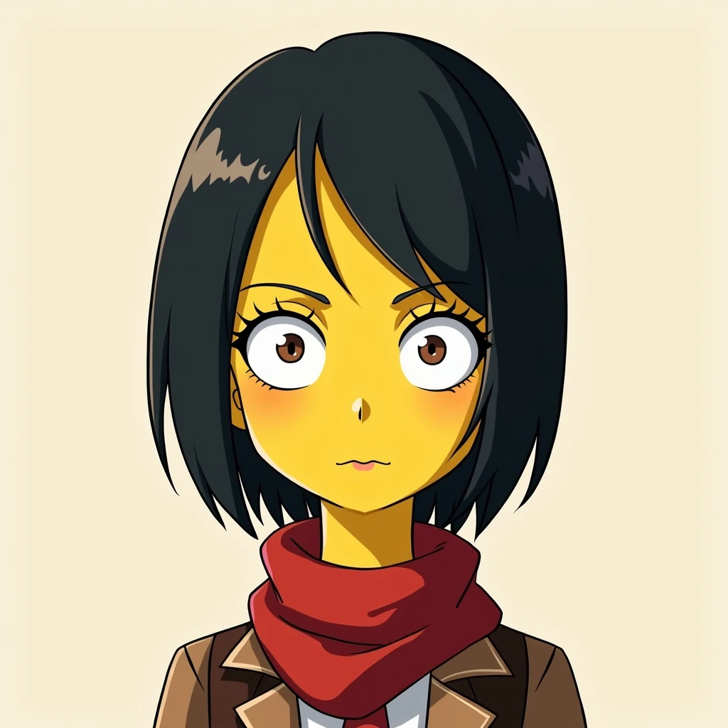 Mikasa The Simpsons style, For an avatar , kind look