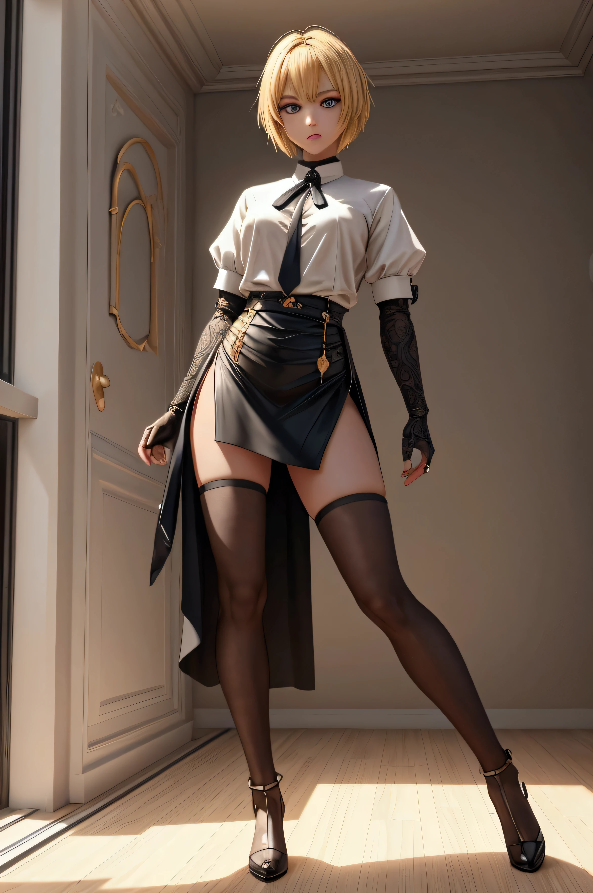Race :Anglo-Saxon,Full body shot,Masterpieces,masterpiece,8k, HD quality,CG,CG character style ,Super realistic anime style,3d modeling realism 0.8,Full body shot,Photographed the golden ratio of the thighs ,Golden ratio figure, long legs,Big eyes,Real 0 .8,skirt,Short sleeve,, The picture is somewhere between reality and animation, Trending in CGSTATION, Perfect Girl,, role play,,Aesthetic style, Delicate picture quality , Very beautiful ,Extreme details,The screen is clear and beautiful,The eyes are very bright,Cute face, realistic skin , dramatic lighting , Super realistic, wallpaper, intricate, clear focus, Ray Tracing, RTX, professional color grading , Professional Photography, masterpiece, super detailed , High quality, best quality, 4K, 8k , Skin Indentation,Modern world fashion, Inside the world of Western mythology,Full figure, in a sci-fi world,The picture is brightly colored , with nice light hitting people,3D animation style,Cute girl,长skirt,Short sleeve,Change your face,A little cartoon of the characters