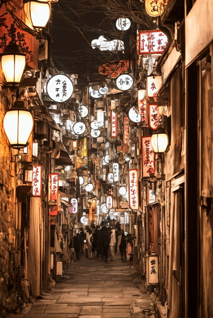 ** Prompt for Magical Scene in Japan :**

 A night scene an old neighborhood in Japan ,  where the clear sky is filled with stars ,  shining like small lanterns in the sky . in the center,  a very old convenience store with frayed wooden walls and a faded sign in Japanese characters.  The glass doors are a bit blurry ,  revealing an interior illuminated by lights warm and soft . 

 Next to the store ,  a modern and colorful soda machine contrasts with the vintage environment ,  its LED lights flashing blue and red ,  reflecting on the stone sidewalks .  Low street lamps cast a yellowish light ,  creating a cozy and nostalgic environment . At the entrance,  a small bell , attached to the door ,  wobbles slightly with the night breeze .  Some cherry leaves fall softly ,  completing the mystical and tranquil setting of this magical night .
(anime style 32K, HDR, UHD, intricate detail, extremely intricate detail, hyperrealistic, extremely realistic, high quality, vivid color, extremely detailed).