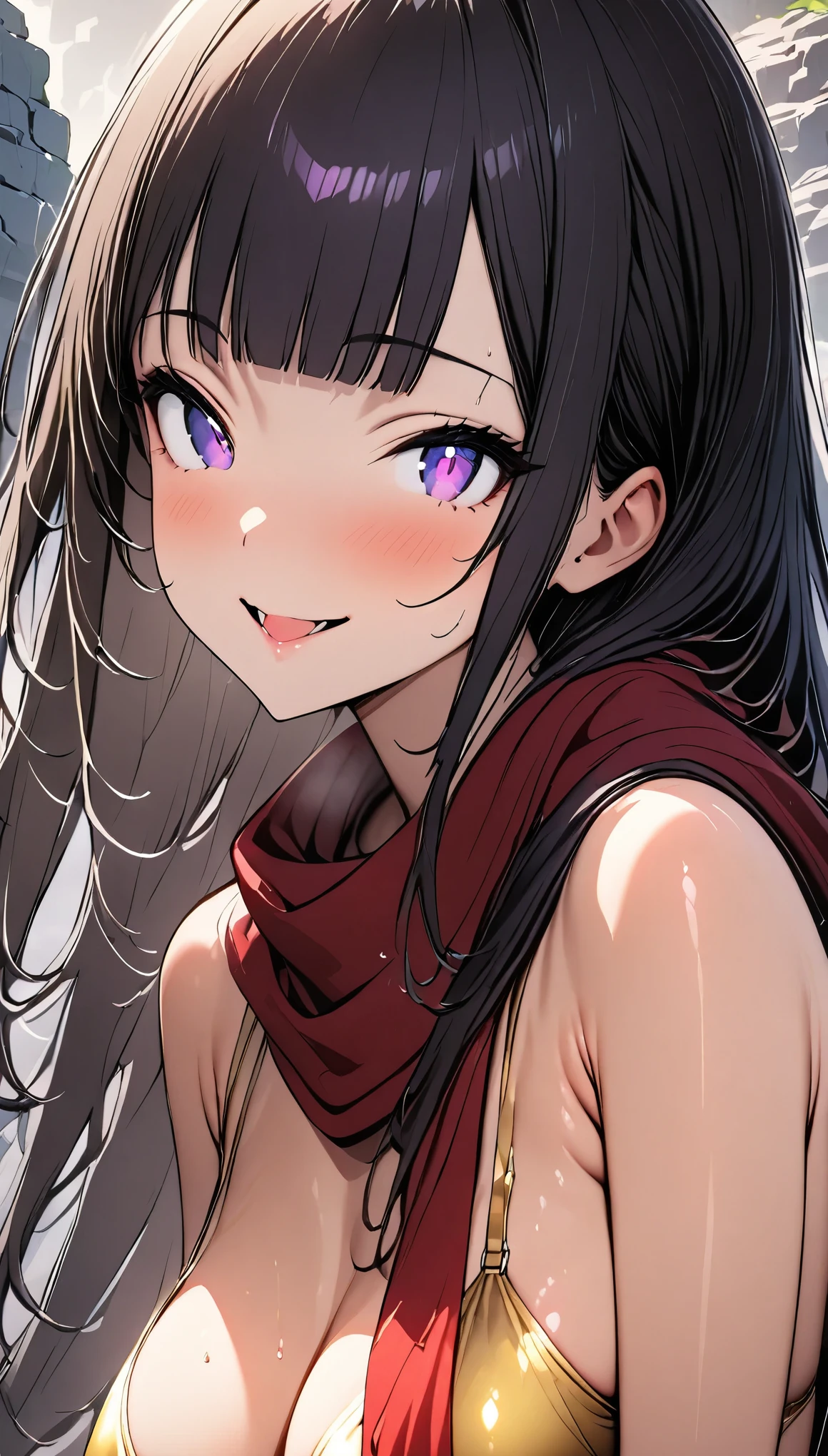 masterpiece, Realistic eyes, best quality, bamboo, Shut up, Beautiful Lights, Movie, 8K, Solitary, 1 Girl, facial, Wet face, liner, Wooden wall, Moderate , gray jacket, leggings, Wide hips, Nezuko Kamado, Pink Eyes,Lovely, Full set of clothes,Happy(masterpiece:1.2), best quality, Beautiful rebellious girl,portrait,
1 Girl, have, open mouth, Glossy lips, Black long hair, , Pink Eyes, earrings,, Long eyelashes, contour, Upper Body, Clothes Writing,Huge bust、Protruding chest、Super huge、Huge breasts, Barcode tattoo, bust, Smile, Collar,Huge bust,Drool,Milky saliva,Showing breasts,Chest-baring clothes,拴着铁链的Collar,Fangs,Facing the camera,Red heart-shaped pupils,Superbly detailed eyes,Exquisite face,Detailed face,Delicate nose,Intricate tattoos,Rainbow colored hair tips,