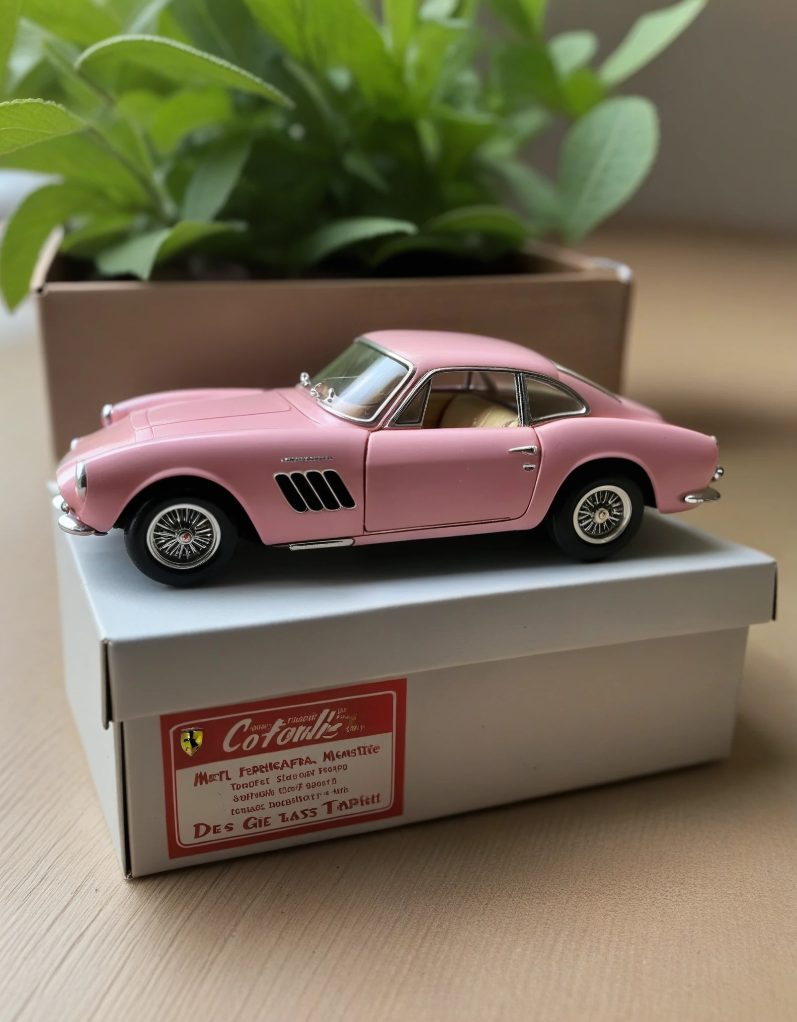 mint in box miniature metal car style scale die cast toy car sports pink Ferrari 250 GT Berlinetta MAJORETTE 1:43 scale collectors item rare display
