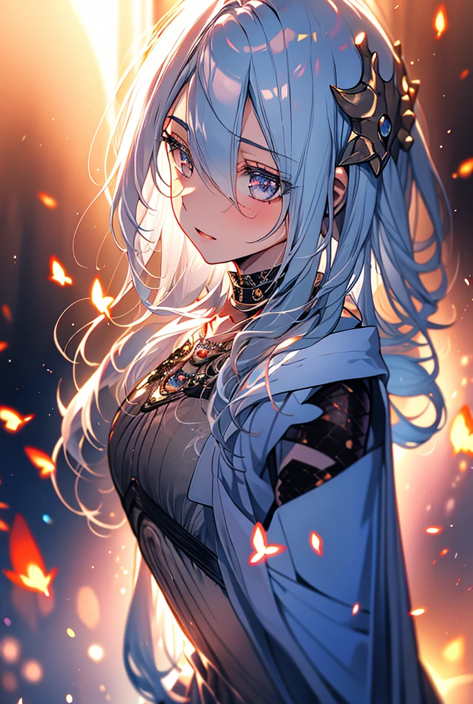 Beautiful Lamia girl with silver hair