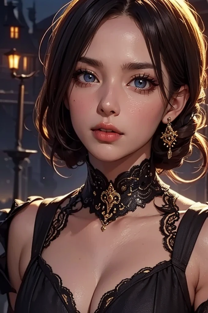 (masterpiece, best quality:1.2), 1girl, solo, beautiful detailed eyes, beautiful detailed lips, extremely detailed face and portrait, long eyelashes, elegant dress, cinematic lighting, intricate background details, vibrant colors, photorealistic, highly detailed, cinematic composition, dramatic lighting, ethereal atmosphere