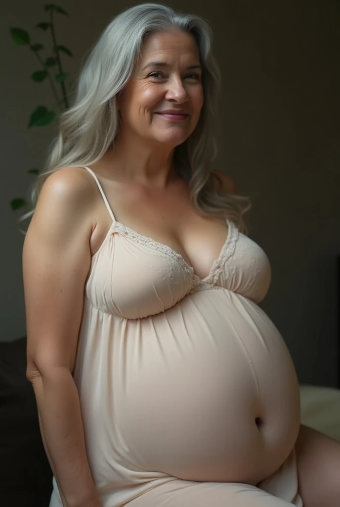 Two Brazilain 65 years old girls,3c curly,knee length,wet hair,dry body,pregnant,lesbian,,squeezing