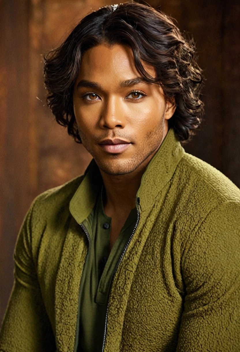  A character from Shadowhunters  .  A 26-year-old son of actresses Kat Graham and Angela Bassett . He has the facial features of both but I inherit Angela's wavy black hair ,  Kat's light brown complexion and Kat's olive green eyes shaped like Angela's eye. He has the body of Angela .  He dresses elegantly in a warm brown shirt and a brown fleece jacket . 