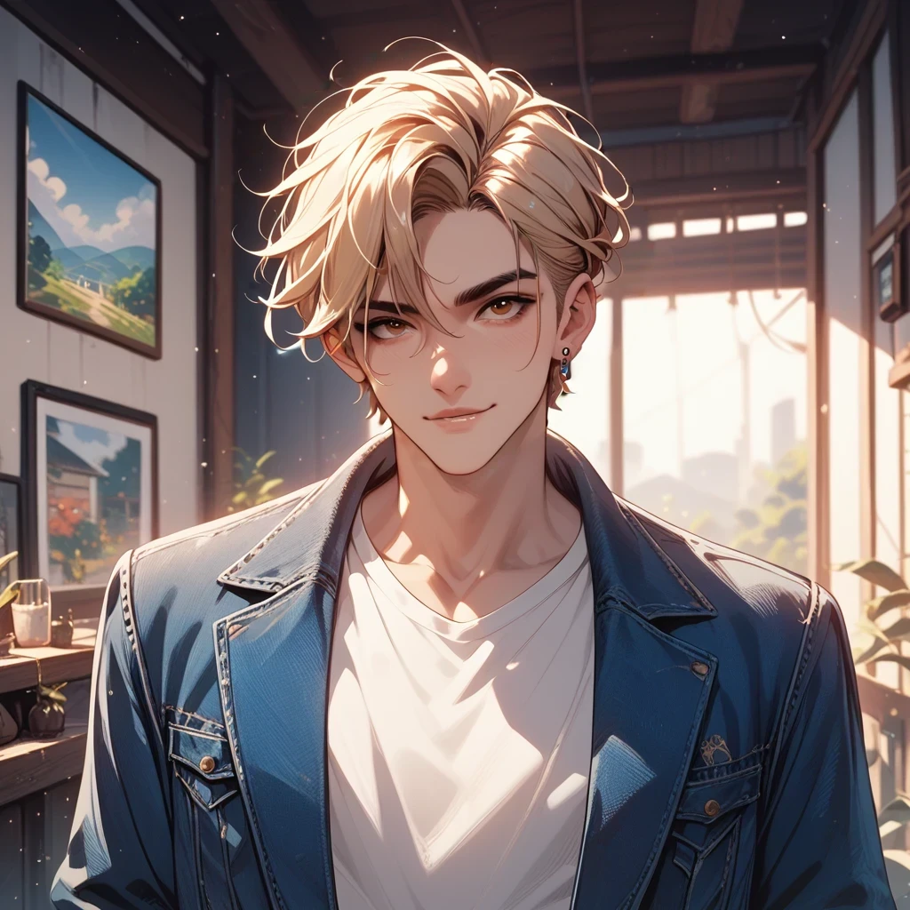 handsome blonde manwha hairstyle