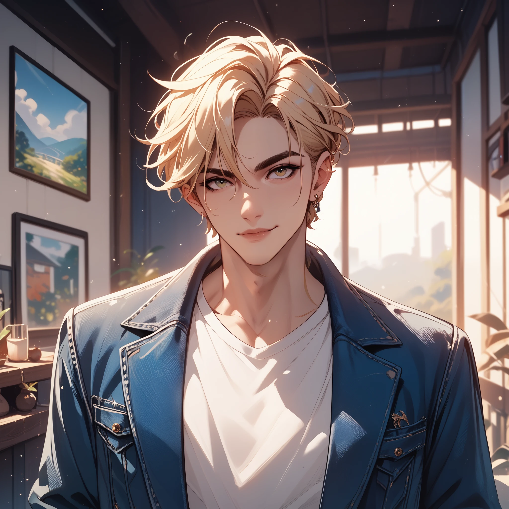 handsome blonde manwha hairstyle