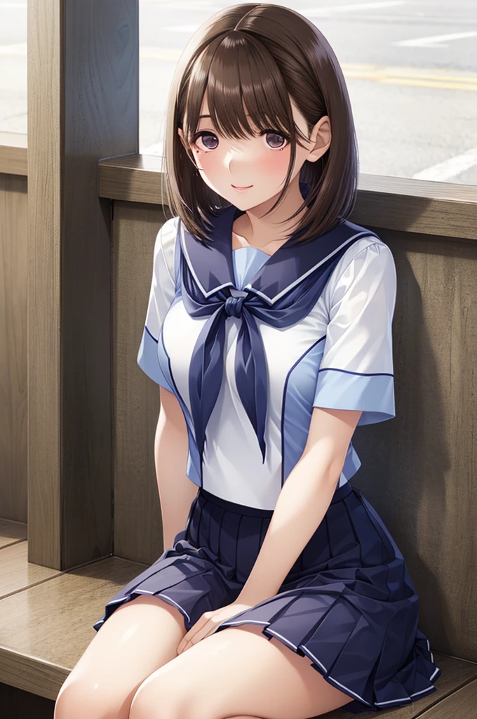 (Highest quality、In 8K、32K、masterpiece、Hmph、Very detailed:1.2)、Cowboy Shot,(pinching the skirt with your hands)、
anegasaki nene、Shiny brown hair, short hair, Beautiful brown eyes、smile、Sparkling eyes, (Fine grain)、Ultra-detailed eyes、Very detailed顔, Very detailed目,Close ~ eyes、
Short-sleeved sailor suit、Navy blue mini pleated skirt、Very short mini skirt、Bare thighs、
Photorealism、Highest quality、Ultra-high resolution、picture、並外れたbeautiful少女、Highlights of cheek luster、細部まで可愛くbeautiful顔、(Purelos Face_v1:0.008)、beautiful bangs、Glowing White Skin、輝くbeautiful髪、Silky Hair、High resolution eyes、beautiful, Bright and clear, Big eyes sparkle charmingly、eyeliner、double eyelid、Like the whole body、blush、Embarrassing、Shiny little necklace and earrings, Glossy Lips: 1.4, (Embarrassed laugh)、Kamimei、blush、涙はEmbarrassing、((Light blue lace panties))、((Open your knees))、((Spread your legs))、((Disheveled clothes))、((dressing))、Puffy nipples、Neat and clean woman in her 20s、, The chest size is medium, (Sit on the stairs)