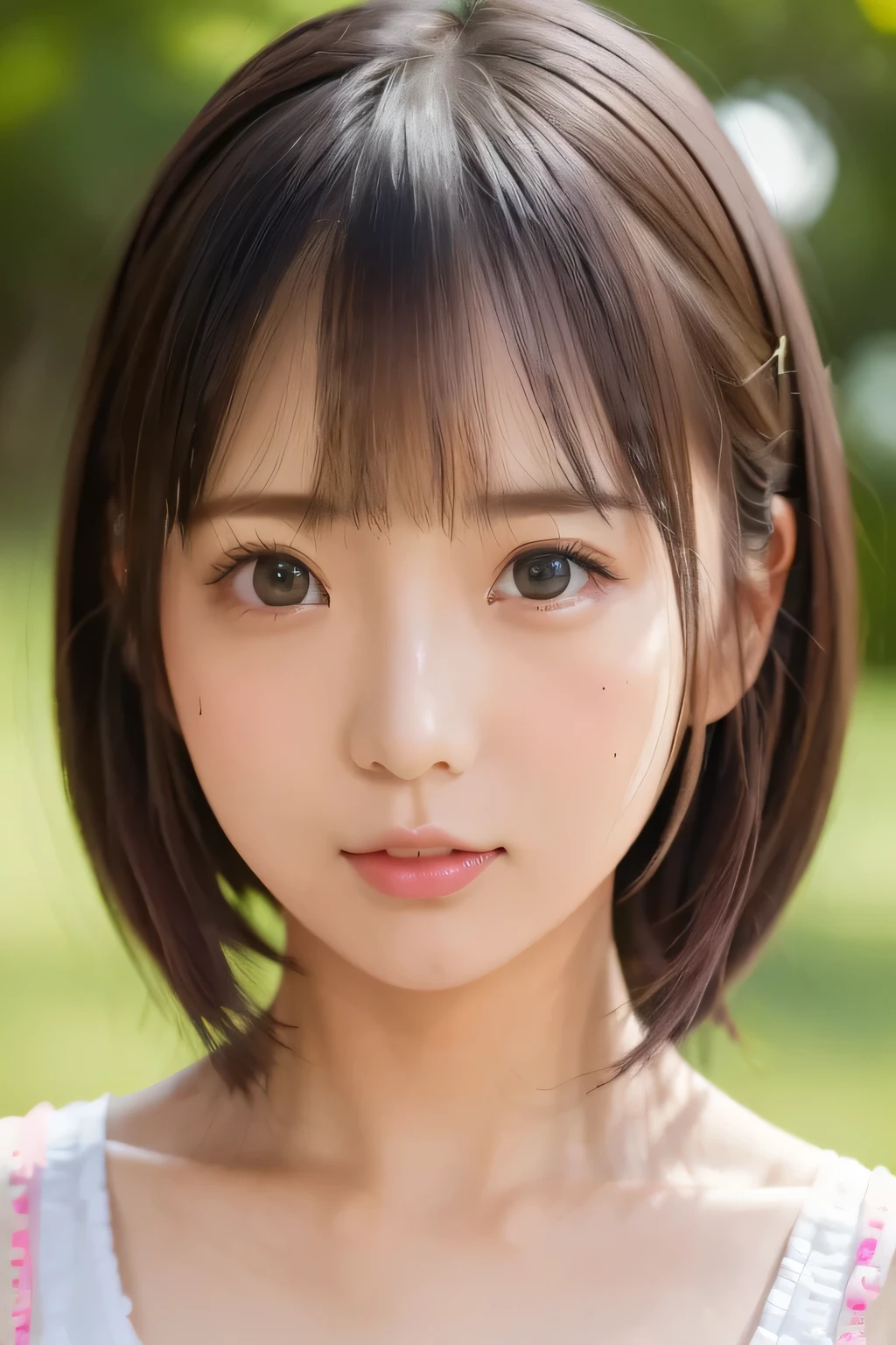 (kawaiipunk:1.2)、(masterpiece、Best Quality、 Super detailed description、 ultra high resolution)、 girl、solo、slim、 slender、cute、 idol face、framing composition