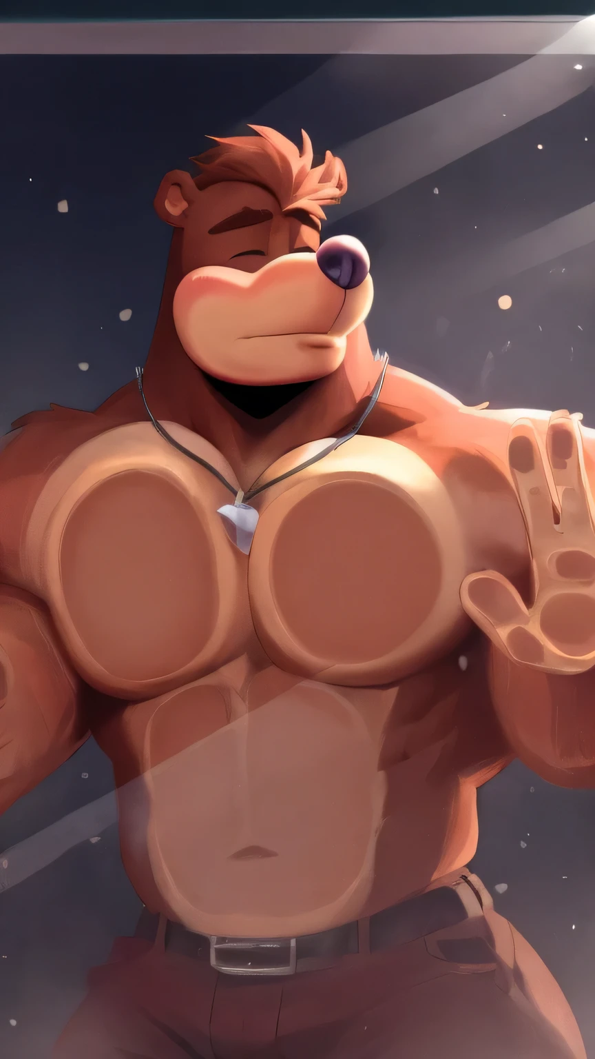 Banjo (Banjo y kazooie) Stronger and plump (against glass / Head on glass / Pressed glass ) > Anime style Full body Gluing their face to the glass They pressed themselves against the glass of a train without happy expression eyes closed Starry head against the glass Many people in the background lips on the glass cheek on the glass