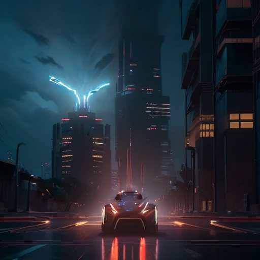 A highly detailed mecha robot holding a glowing weapon in an urban science fiction city surrounded by clouds and glowing buildings, realistic, 8k, ultra-detailed, masterpiece, dramatic lighting, volumetric lighting, hyper-realistic, photorealistic, cinematic composition, award-winning digital art