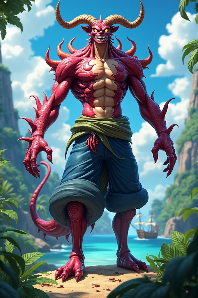 Peter Pan examines the buttocks of a 20-year-old Brazilian boy, wearing tight sweatpants with a protruding convex codpiece. Muscular, with round, firm, perfect buttocks, Aesthetic, erotic, beautiful, full body illustration of a very handsome shirtless guy, large pink tentacles wrap around him, good abs