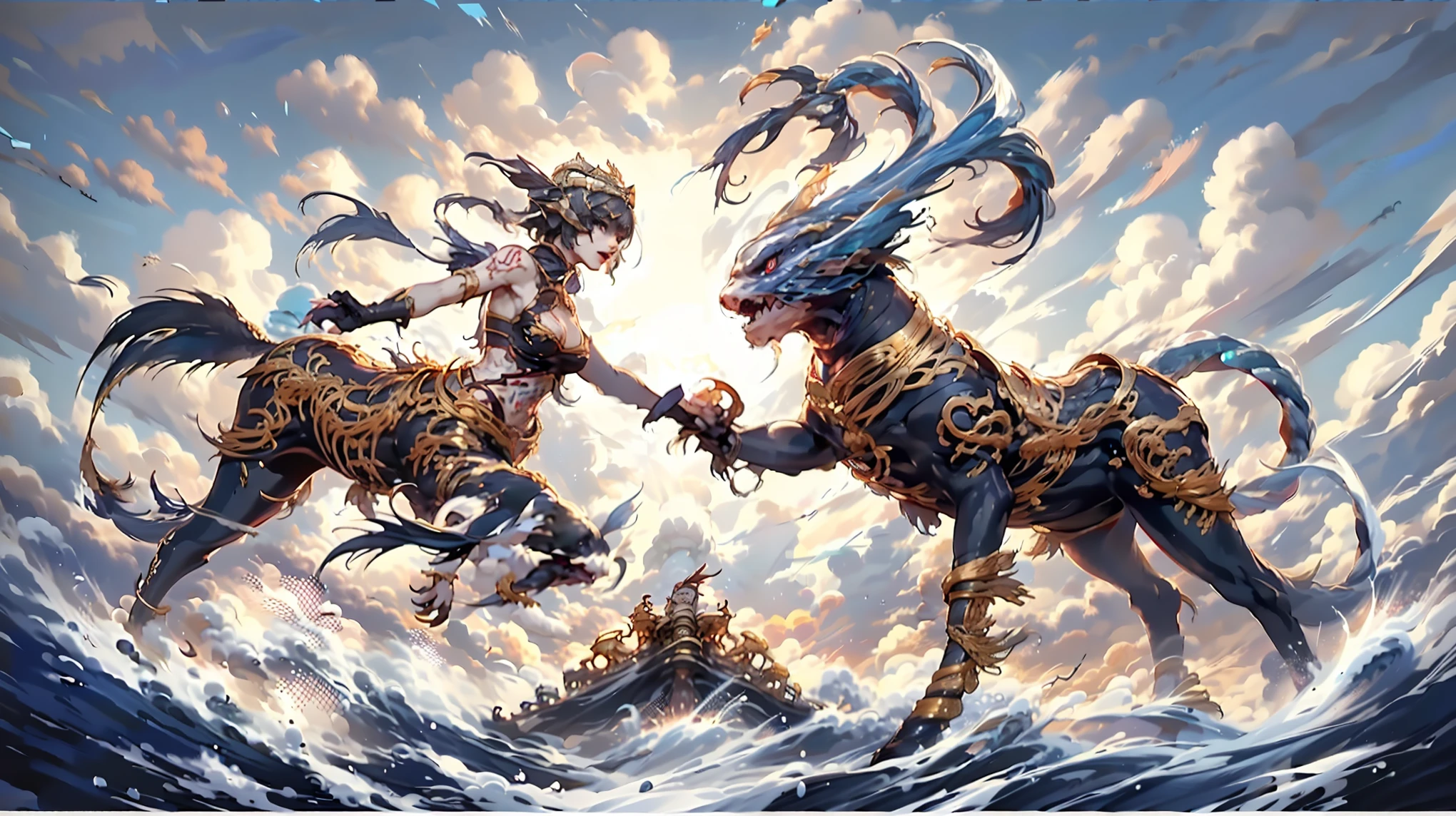 绘制一幅超级广horn、} The multiverse brings together a super carnival , , The character has the intellectual beauty of an English and female heart and a saint (Queen's group :2)Britain。Detail requirements: Using Master Compositions 、 exquisite layer structure 、Magic creative elements combined with , ultimate clarity ,360度无死horn立体展示超多要素景色和超多人物。 The scene contains Chinese 、Western、Dress、Casual Clothes、、Warframe、 The scene layout uses geometric shapes to divide 。horn色具有Britain雌内心和圣者知性美, Combining the characteristics of various myths and legends :(horn、nail、hoof、winged、Feather、Tentacles、scale、fur、Anti-joint、Chitinous carapace、Pattern、Tattoo、Props unique to monsters, etc. :1.5)。展现horn色热烈的肢体艺术动作, Extraordinary Sexual Tension 、Devil figure、 explosion curve 、Prominent sexual characteristics, combines cyberpunk and fairy tale jewels 。 the epic of super depth of field Realistic reality map , Dynamically distributed material , exquisite combination 。Assembly( More than 9 bits :2)独特形态和魔力的史诗级女皇horn色:( Centaur and Half Man and Half Horse 、星际Warframe与高达和魔像、 Fire and Phoenix 、 Fishman and Kraken 、 Catwoman and Sphinx 、 Fairy and Demon Dragon 、 elves and beauty Sha 、 to show real and sexy 、 Titan and Giants 、 Golden Ape and Snow Demon 、 Minotaur and Troll )。 with unique forms and magic in the three realms of the multiverse ,Add a sense of fashion。horn色服装使用高级面料, Showcasing elegant and confident manners 。horn色使用多种姿势, such as spinning 、Outreach、 kneeling, etc. , showing dynamic beauty 。 Inspired by Onlyfans 、 Social Media such as TikTok , that surpasses the traditional definition of monsters Weird hot mom image 、 model library 、Material Texture Pack、 Advanced tools such as motion capture 。 The drawing is based on :(Reality、Super complex、 superdetail)、Rich colors、super sharpen, to output the highest quality images 。 to create diverse jewelry , concentrated computing power 。