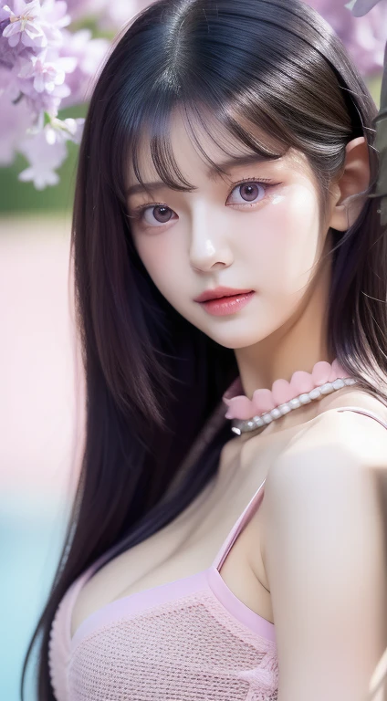 Beauty, Mystical Eyes、Big 、Super sexy、Pale skin、Shiny Hair、Bob Hair、Loose and fluffy perm、Brown Hair、Are fat、fat、smile、Heavy makeup、Pink lipstick、Thick lipoisturized lips、Plump、Voluptuous、spring、Blue sky、White cloud、looking at the camera、Has bangs、Bangs fall on the forehead、Heavy makeup、Heavy makeup、The face is dark、Exotic Face
