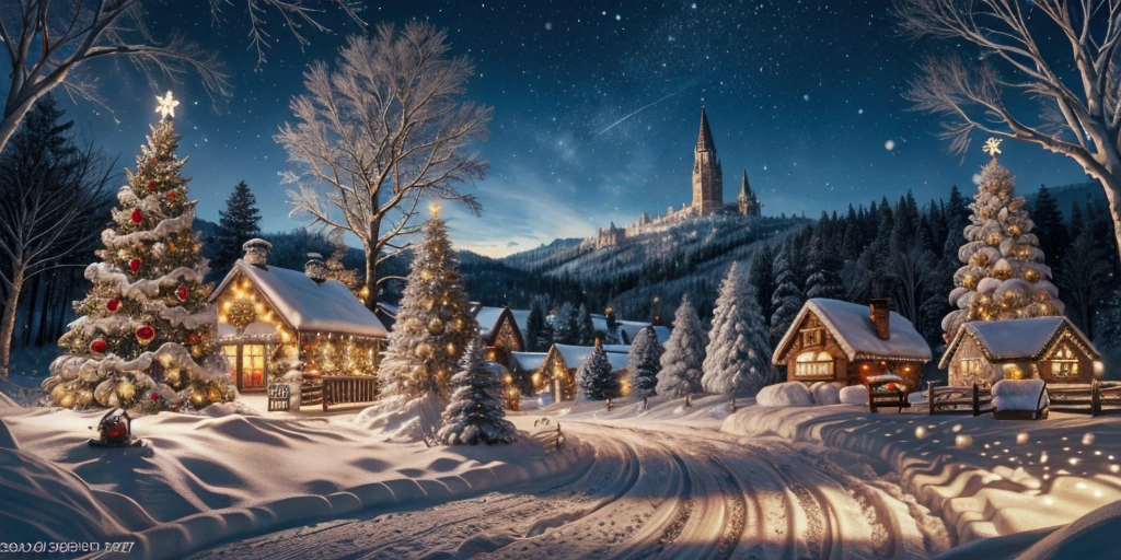 Enchanting Christmas Winter Wonderland, landscape