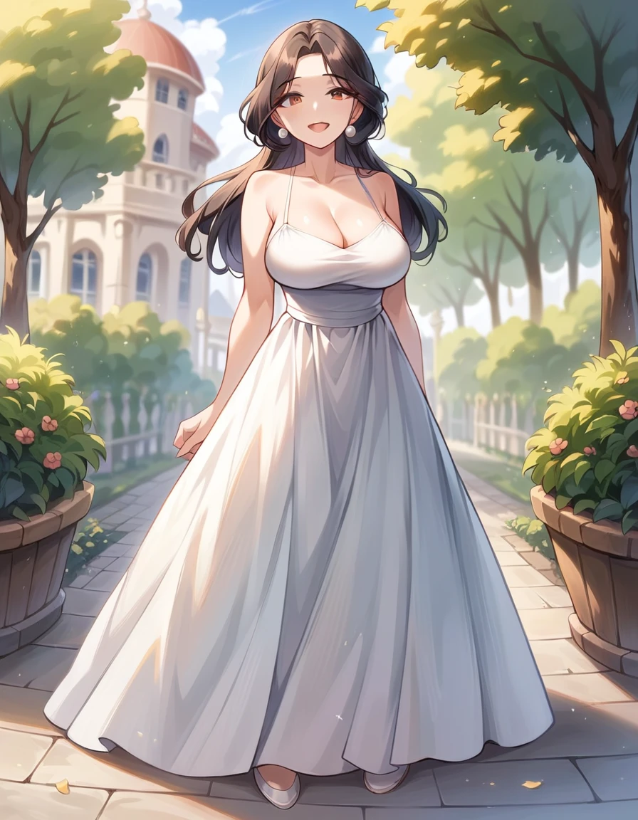 masterpiece, best quality, highly dramatic picture, beautiful eyes, cinematic lens effect, ultra detailed, depth of field, medium full length, ((Pokemon mom)), ((Busty Bitches)),  ecchi girl sexy dress photoshoot, excited smile, random hairstyle, random hair colour 