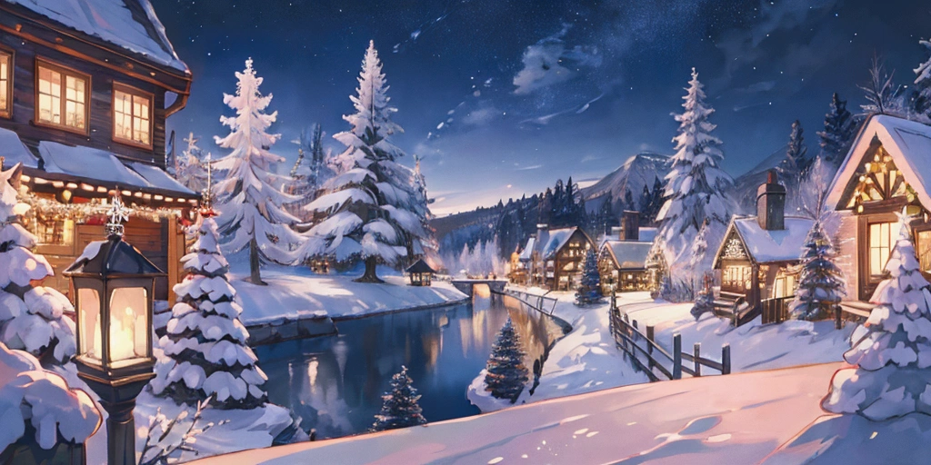 Enchanting Christmas Winter Wonderland, landscape