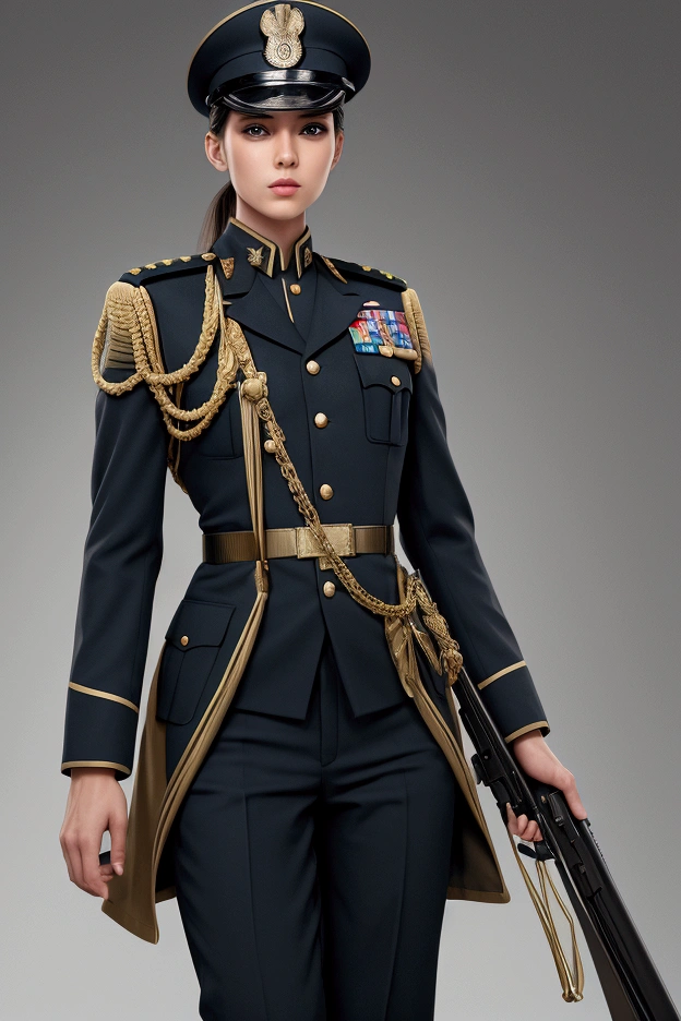  tall slim skinny full-length military uniform award officer