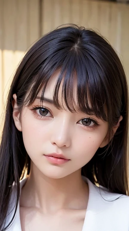 (Best Quality、8k、32K、masterpiece)、(RAW photo)、(Realisticな)、( Kampala)、 very detailedな、 very pretty face and eyes、 one girl playing pranks、Round and small face、Delicate body、(close、Best Quality、 rich skin texture 、Best Quality、8k)、 very detailed、(Realistic、Realistic:1.37)、 bright color, (Random hair, color:1.2),  Natural Skin Textures 、,Pores、、 must be detailed enough to be easily identified。 The skin needs to look uniform and healthy 。 Use natural light and color, Sad expression,  look at the camera,  Perfect Dynamic Composition , Outdoor