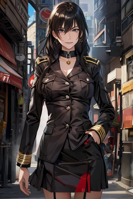 OfficerA, military uniform, skirt, SheikZ,smile,Gestapo