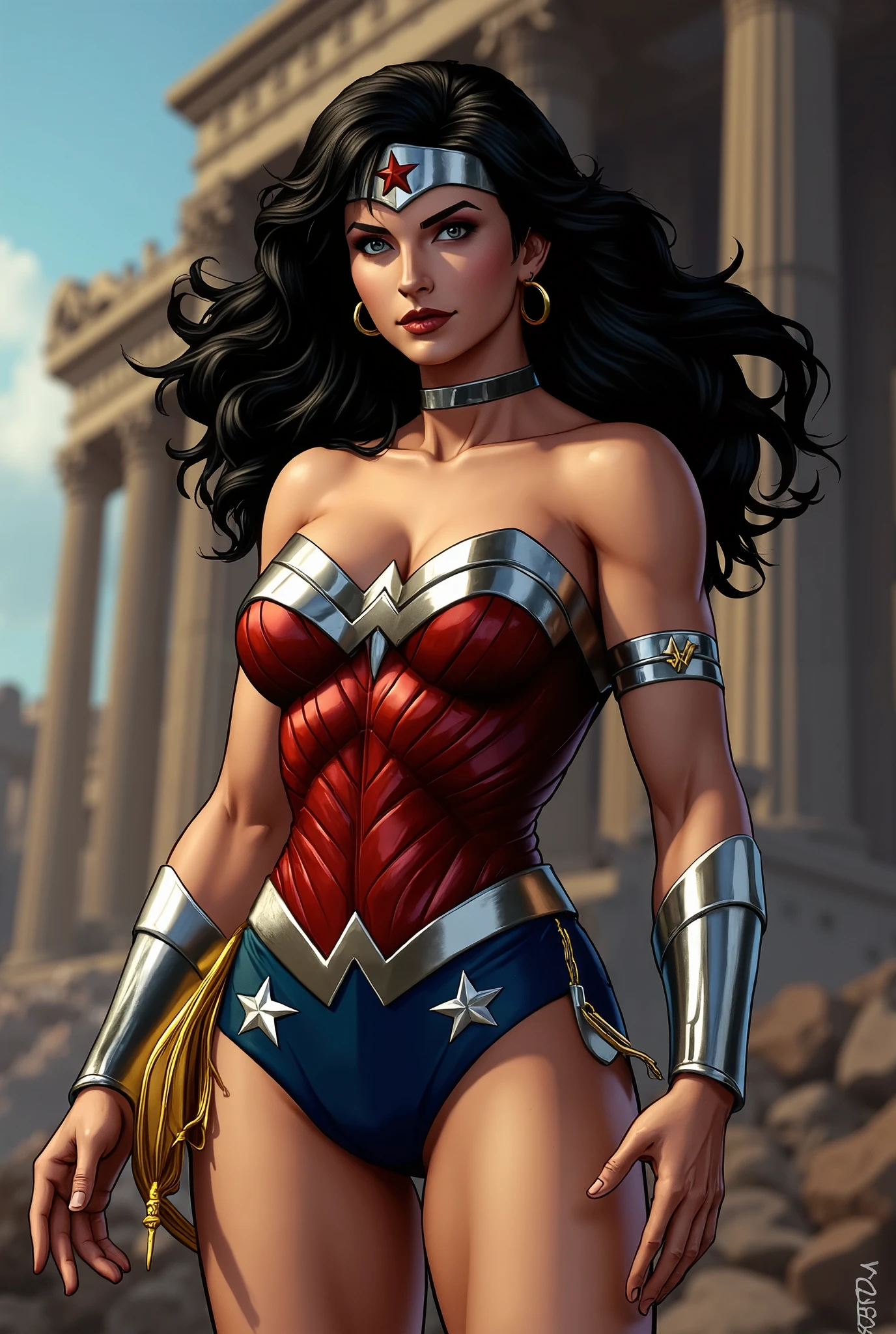 (masterpiece, best quality:1.2), Sexy wonder woman