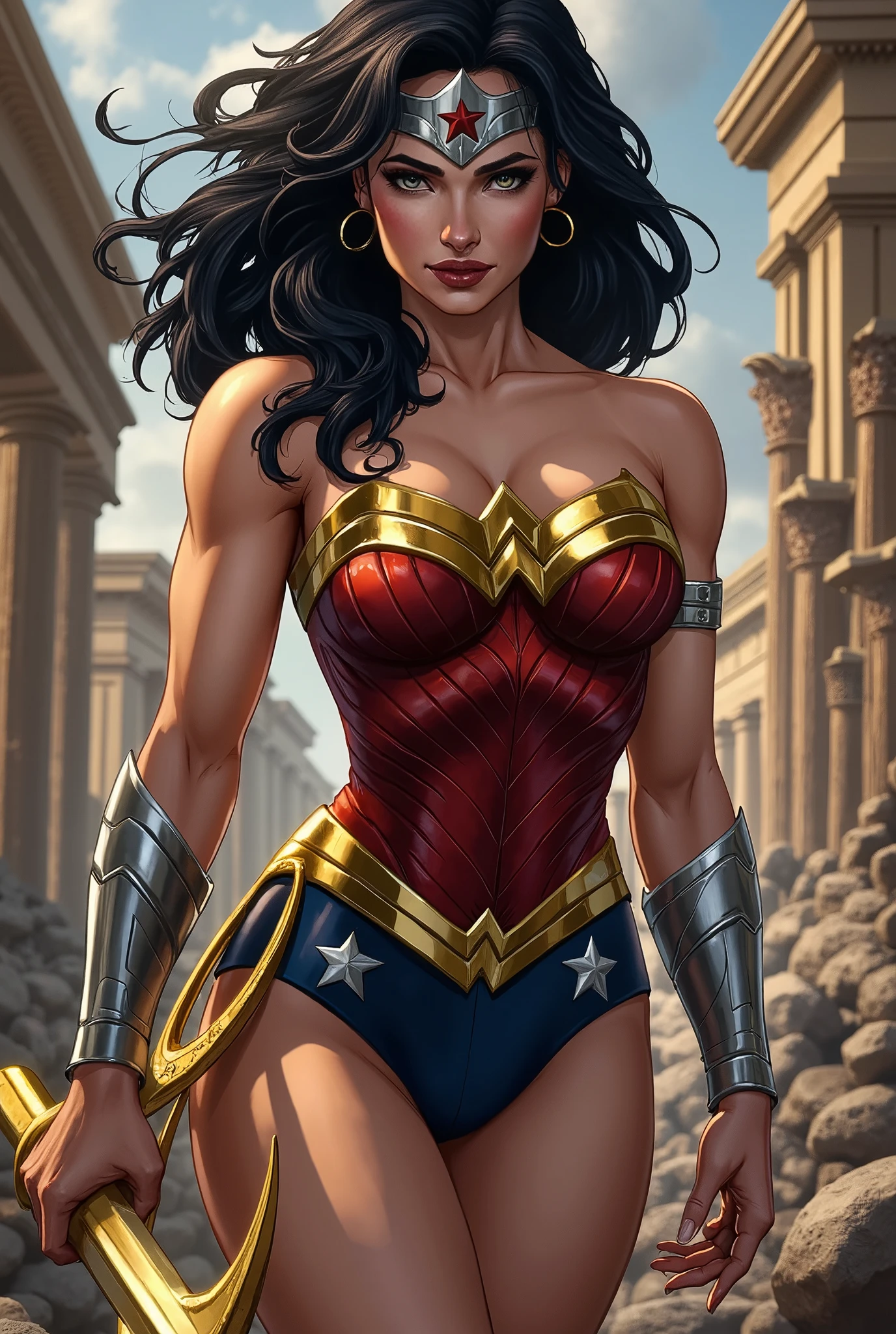 (masterpiece, best quality:1.2), Sexy wonder woman