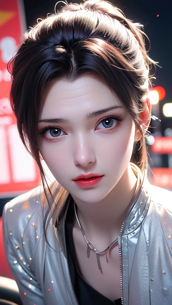 masterpiece,high resolution,octane rendering,1 Girl,flirtatious,(Charming smile:0.8),Star-shaped pupils,Pretty Face,full_Body,silver hair,light rays,pink light particles,shiny skin:1.5,shiny eyes:1.5,dynamic angle,kneeling,pink light partciles,cosplay,Tyndall effect,Reality,Two-tone lighting,(High Detail Skin:1.2,textured skin,natural skin texture:1.2,finely detailed beautiful eyes:1.2),shiny skin,shiny face,lustrous skin,),8K uhd,Digital SLR,Soft lighting,high quality,Volumetric Lighting,photo,high resolution,8K,Bokeh,Ecstatic face,Climax expression,