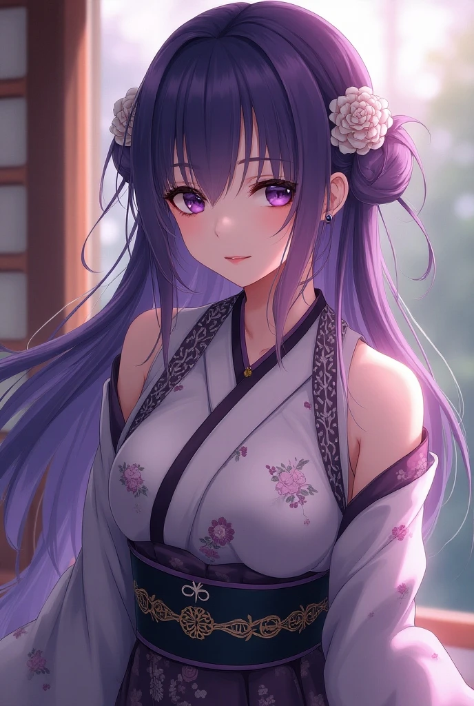 Imagine an anime girl with lavender-hued hair styled in twin braids adorned with cherry blossom accessories, embracing the sweetness of a floral Lolita aesthetic. Her bikini, a delicate blend of pastel pinks and soft lavender, features cherry blossom motifs and layers of lace. Posing in a serene cherry blossom grove, she stands with an open parasol. The bikini has subtle cherry blossom embroidery and lace frills, and her expression is one of gentle sweetness, embodying the charm of a sweet cherry blossom Lolita bloom.